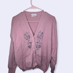 💐 Vintage Dunedin Scotland Embroidered Cardigan